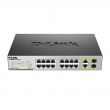 D-Link DES-1018MP PoE svič 16 port 10/100Mb/s PoE 802.3af do 15.4W + 2 Gigabit combo 10/100/1000Base-T / SFP, PoE budžet 246.4W, 7.2Gb/s capacity, 802.3az Energy Efficient Ethernet (EEE), interno napajanje AC100-240V