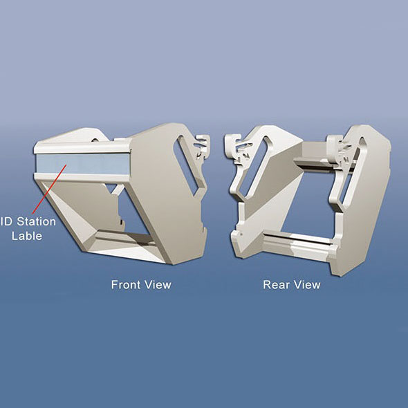 DIN nosač univerzalni sa slotom dimenzije 45x45mm (2M) za uloške 45x22.5mm i 45x45mm (230V šuko, RJ45, Fiber, Coax, A/V i dr) – industrijski za montažu na DIN šimu (FA-2435)