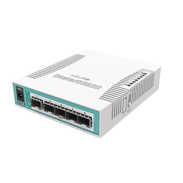 MikroTik CRS106-1C-5S L3 upravljiv fiber svič / multiport fiber konverter gigabit sa 5 x SFP + SFP / RJ45 combo, PoE-in / DC, CPU 400MHz, RAM 128MB, VPN/ firewall/ bandwith manager/ load balancer, temp -20°÷70°C, ROS L5
