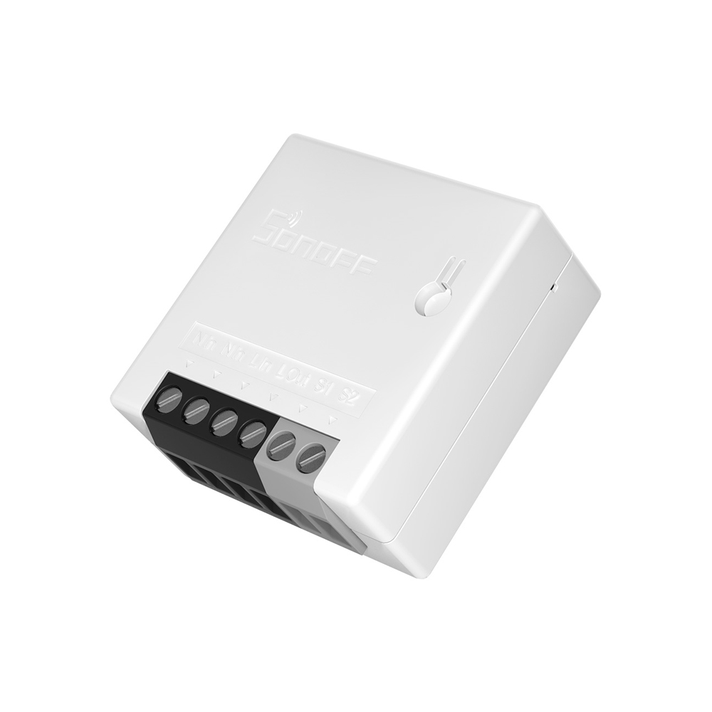 SONOFF MINI R2 smart-home prekidač 2200W sa 2KV surge zaštitom, ugradnja u doznu ispod postojećih klasičnih prekidača (43x43x20mm), WiFi 2.4GHz kontrola, timer i smart scenarija, eWeLink, Alexa / Google Assistant / IFTTT