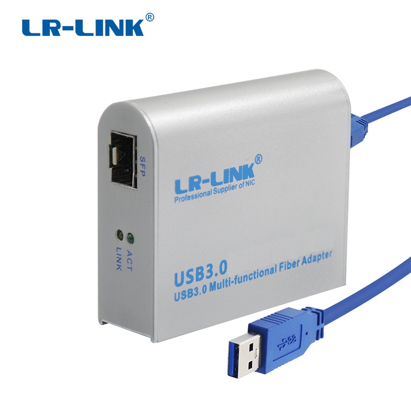 LR-Link Gigabit SFP Fiber 1000Base-X Network USB 3.0 Adapter, RTL8153 chip, 802.1Q VLAN, jumbo frame, Windows / Windows Server / Linux / MacOS