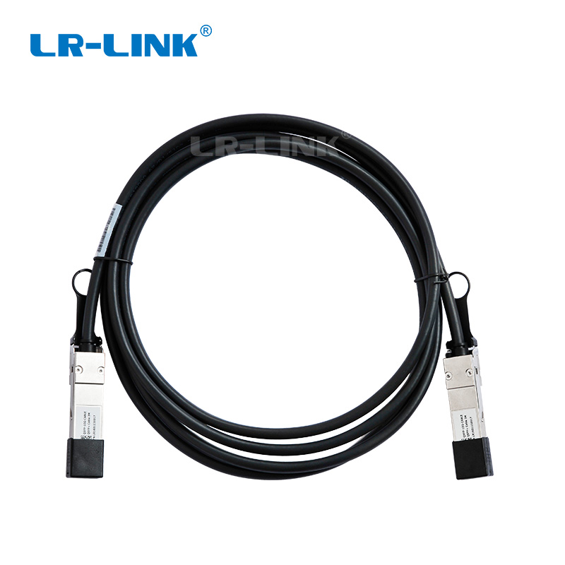 LR-Link QSFP+ DAC kabl za direktnu 40-Gigabit vezu između svičeva/rutera/adaptera, BER < 10e-12, LSZH bezhalogen, RoHS, dužine 3m