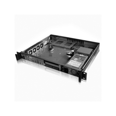 Rack-mount 1U/19" kućište, µATX 9.6"x9.6" MB format, ON/OFF + reset + 2 x USB 2.0 napred, 1 x Card Slot pozadi, 4 x Fan 40mm, 2 x 3.5" (+ 2 x 2.5" uz Flex PSU) interni disk, 1U napajanja do 500W, dubina 360mm (NI-N135)