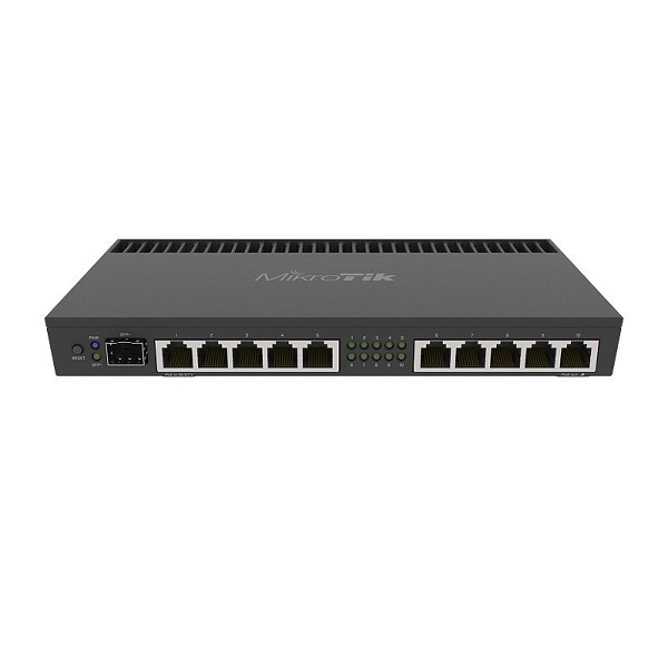 MikroTik RB4011iGS+RM ruter sa 10 Gigabit LAN / WAN portova + 1 SFP+ 10Gbps slot, VPN ruter/ firewall/ bandwith manager/ load balance, Passive PoE in/out, CPU Quad-core 1.4GHz, 1GB RAM, desktop / 19" rack, ROS L5