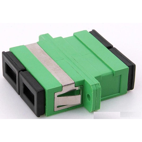 SC-APC/SC-APC singlemode fiber duplex adapter (2 x SC-APC SM), zeleni