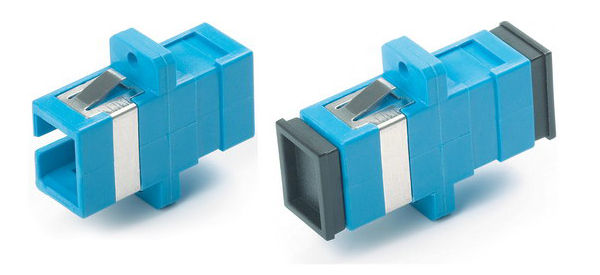 SC/SC singlemode/multimode fiber simplex adapter (1 x SC SM/MM), plavi