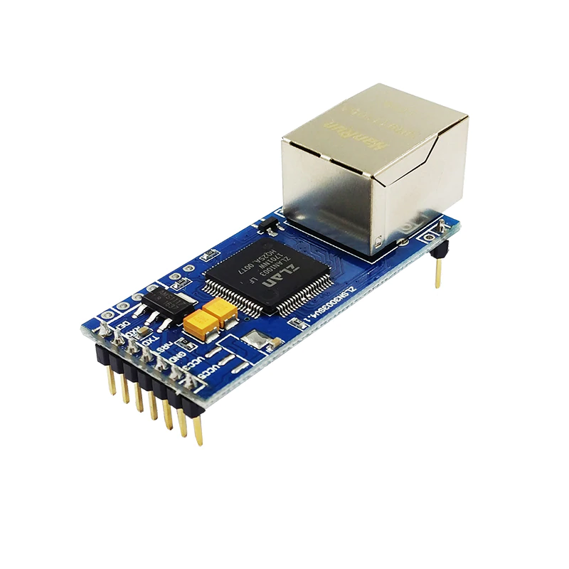 ZLAN industrijski TTL serijski device server ugradni mini modul ZLSN3003S, RJ-45 LAN port i TTL serijski pin terminal, do 115200bps, 1KV elektromagnetska izolacija, 5V/3.3Vdc pin napajanje, -40~85°C