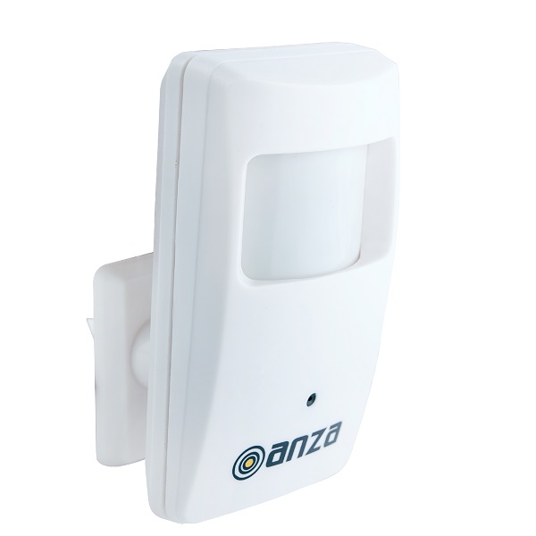 Kamera Anza Security AZ-100PIR skrivena "PIR detektor", Megapixel HD 4-hibrid 720P AHD/CVI/TVI/CVBS 800TVL, 3MP objektiv 3.7mm pin-hole, HV-ugao 47°, IR-CUT filter, OSD, AGC, DNR, ATW, AWB, BLC, -20°/+50°L