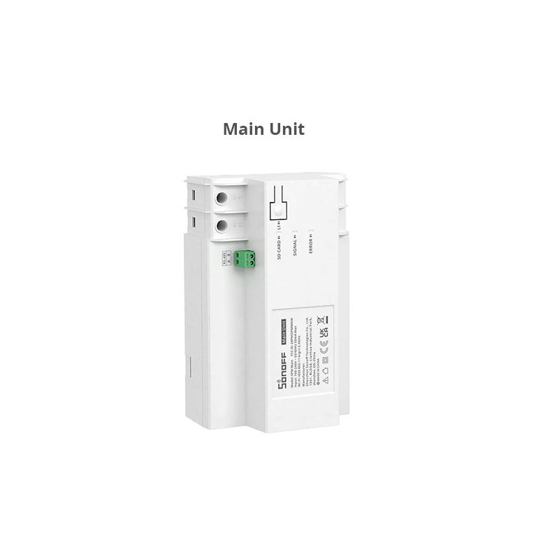 SONOFF SPM-Main smart-home upravljanje i statistika merenja potrošnje SPM-4Relay jedinicama, RS-485 bus, DIN montaža, SD slot za čuvanje podataka, RJ-45 LAN / WiFi 2.4GHz kontrola, iOS & Android app eWeLink
