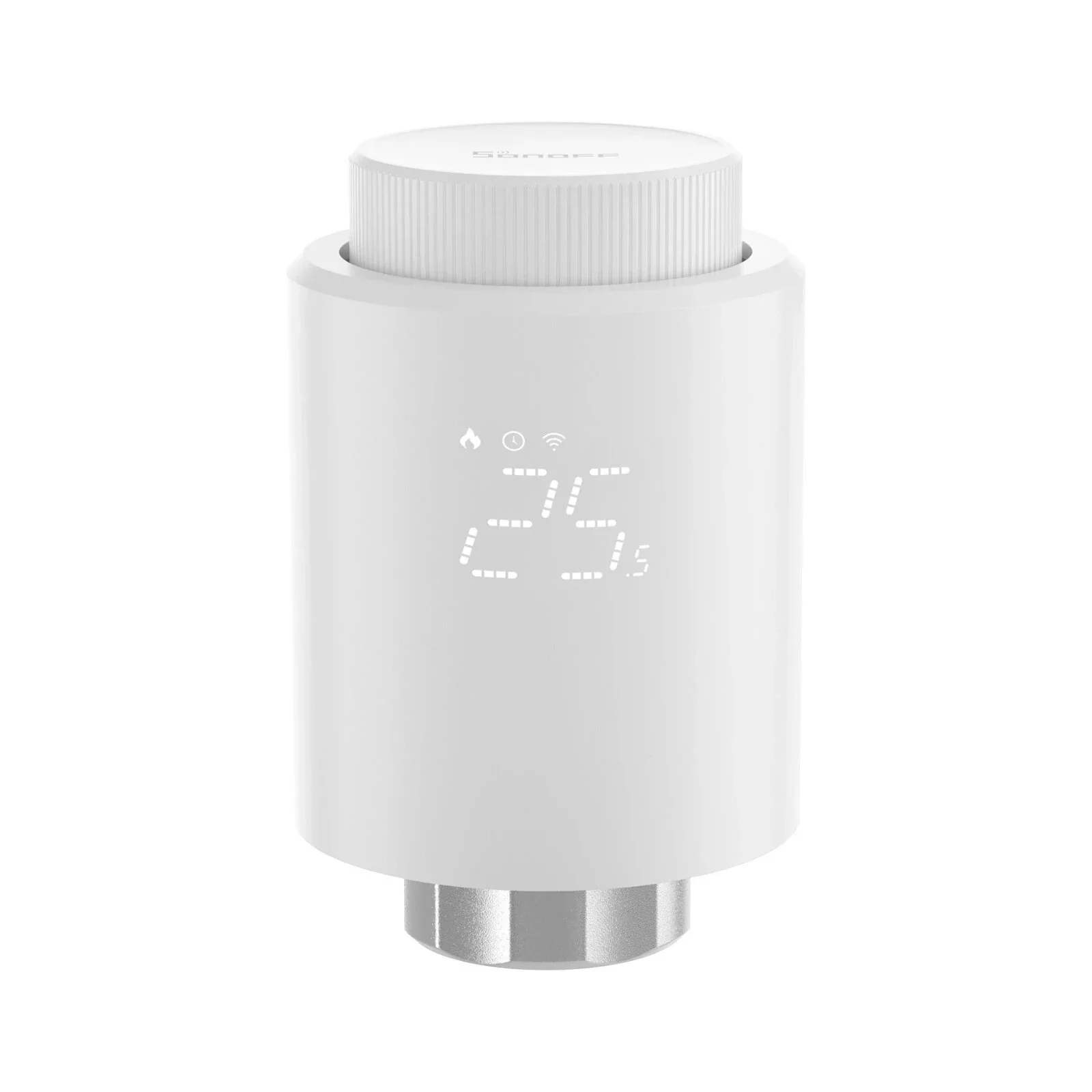 SONOFF TRVZB smart-home Zigbee 3.0 EFR32MG22 termostatski radijatorski ventil, prikaz ciljane temperature, eWeLink app / Amazon Alexa / Google Assistant, napajanje 3x1.5V AA baterije, adapteri za montažu u pakovanju