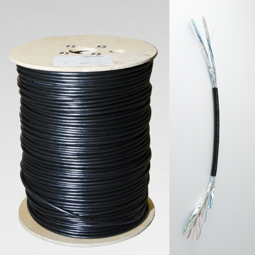 STP eksterni kabl kat. 6 Draka UC400 S23 U/FTP 4P PE outdoor - testiran do 400MHz, bez halogena, UV otporan, pogodan i za direktno ukopavanje; 802.3af/at/bt, Delta-EC, 3P, DNV, ABS & GHMT sertifikovan