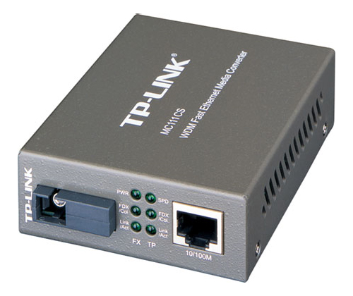 TP-Link MC111CS Fast Ethernet 10/100Mb/s Fiber WDM single-mode konverter dometa do 20km preko 1 fiber vlakna (SC)
