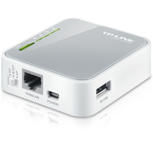 TP-Link TL-MR3020 3G / 4G LTE mini ruter prenosni 150Mb/s 802.11b/g/n na 2.4GHz, 1 x WAN/LAN 10/100Mb/s + 1 x USB za modeme + 1 x miniUSB port za napajanje, 3 moda rada: Router / WISP Client / AP, dim. 74x67x22mm