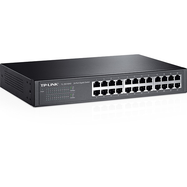 TP-Link TL-SF1016DS 16-port 10/100Mb/s desktop / 19" rackmount svič, 802.3x flow control, 3.2Gbps capacity, interno napajanje AC100-240V /50-60Hz, Energy-efficient – 75% manja potrošnja, max. 2.2W