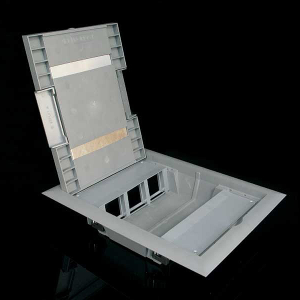 Upodna kutija bezhalogena sa metalnim poklopcem i 6 slotova za 45x45mm module (12M) Kopos KOPOBOX 57, 330x260mm, dubina 60mm, IP30, samogasiva