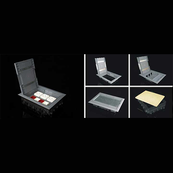 Upodna kutija bezhalogena sa metalnim poklopcem i 8 slotova za 45x45mm module (16M) Kopos KOPOBOX 80, 330x260mm, dubina 80mm, IP30, samogasiva