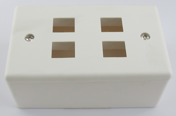 Utičnica nazidna Value pod uglom sa 2 x UTP RJ45 kat. 6 porta, dual Krone LSA & 110 IDC reglete, Class E, German standard 80x65x32mm (SBA-2P-C6)