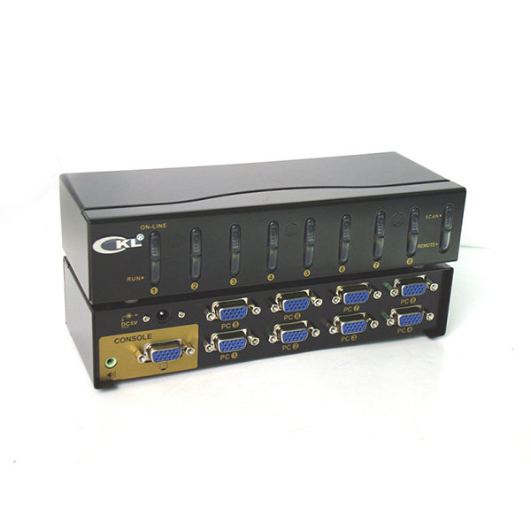 VGA matrix svič & spliter CKL-HV8A8 8-IN/8-OUT with Remote control, bandwidth 250MHz, extend the signal up to 65m