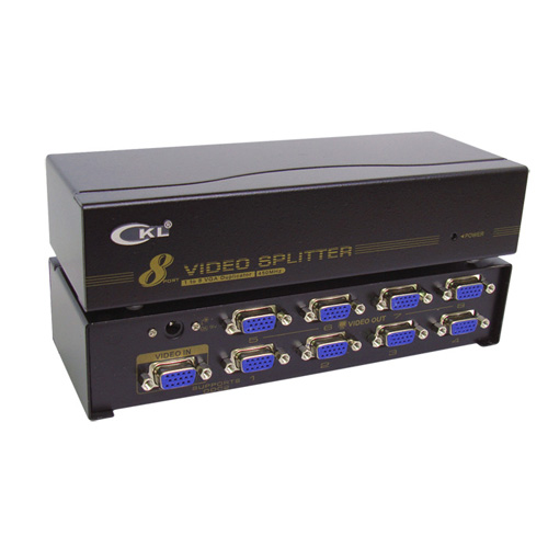 VGA spliter CKL-108A 1-IN/8-OUT bandwidth 450MHz, 2048x1536p, extend the signal up to 75m
